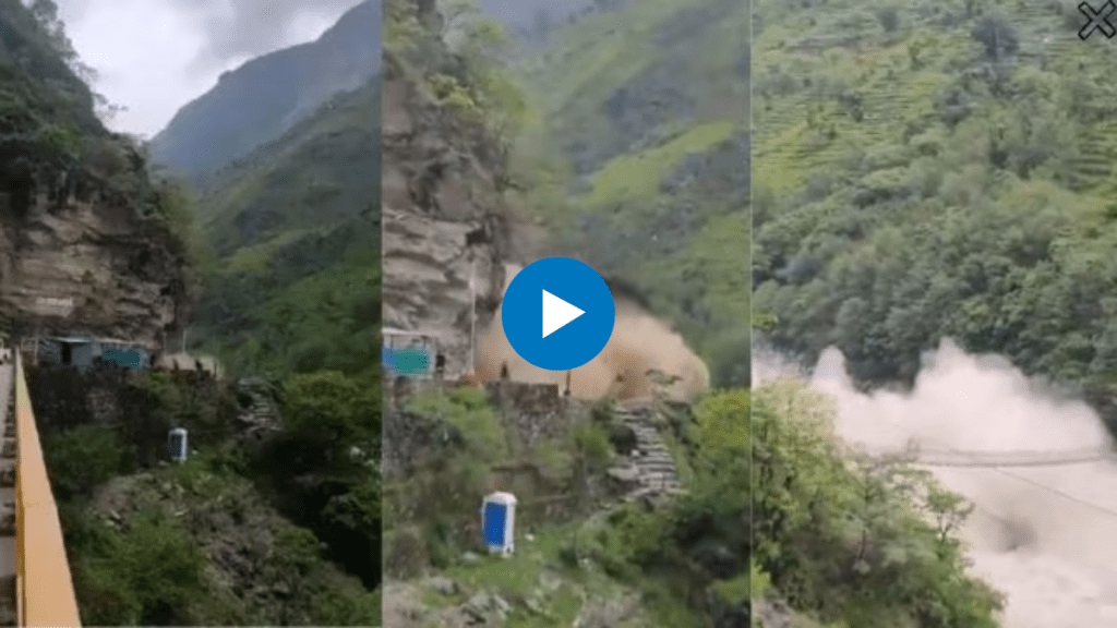 Watch Terrifying video captures landslide in Uttarakhand’s Dharchula