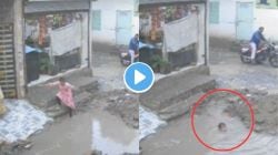 Video: प्रशासनाचा निष्काळजीपणा! घरासमोरच खोदली ‘मृत्यूची विहीर’, आईबरोबर घरी जाताना मुलगी पडली खड्ड्यात अन्…