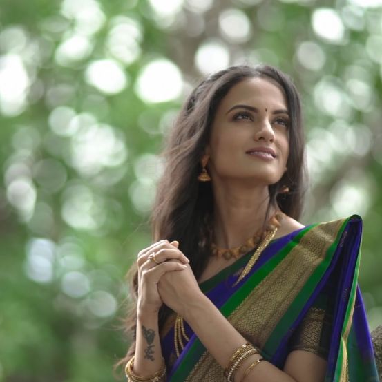 Ketaki Mategaonkar Blue Paithani Saree