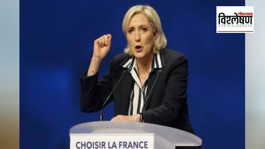 Who is Marine Le Pen who is taking French politics to the right