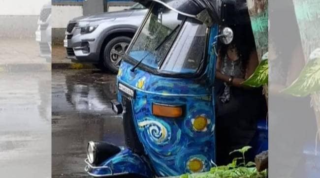 Mumbai Auto Rickshaw Van Gogh Inspired