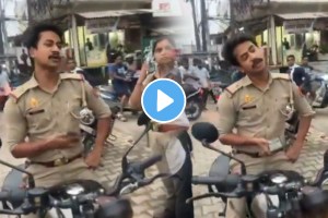 Ghaziabad Cop Fines People For Not Wearing Helmets, But He Doesnt Wear One Himself Video