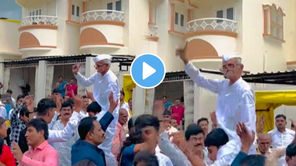 A old man dance in the village in wedding video goes viral on social media trending