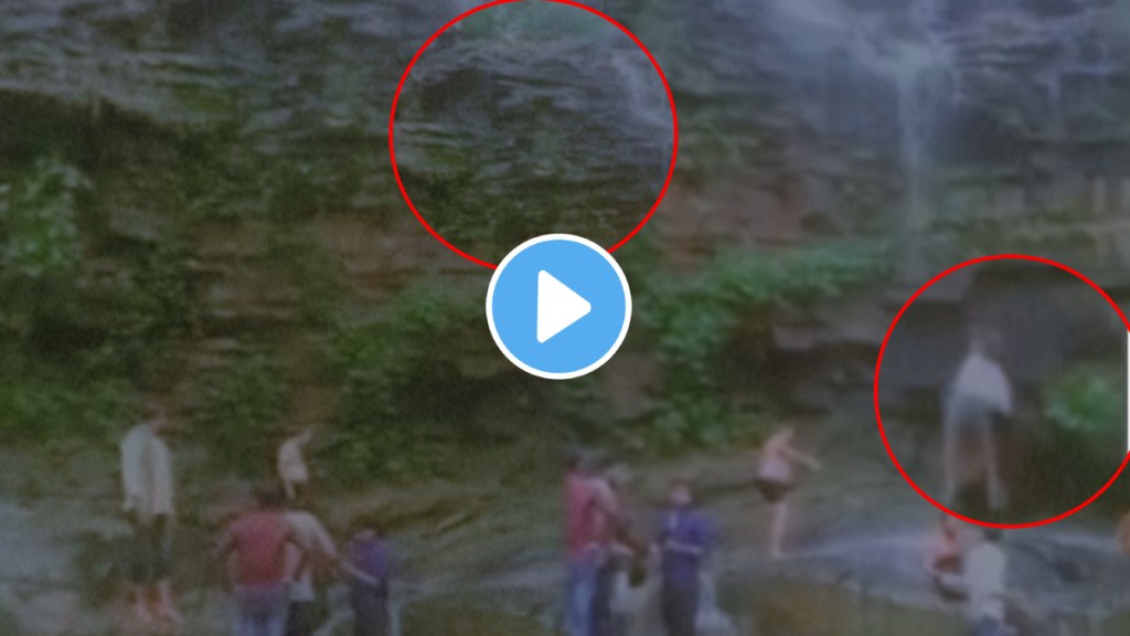 Shocking video youth doing stunt in waterfall fails badaly on rocks video