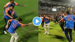 विराट-रोहितचे पाय थिरकले अन् संपूर्ण टीम इंडियाने डान्स करत केलं भन्नाट सेलिब्रेशन; वानखेडेवरील व्हायरल VIDEO