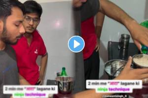 Young Boys Using Mixer Grinder To Making Wheat Roti And Grind Atta In Just Two Miniutes Watch Viral Video Of Desi Jugaad