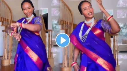 A foreign influencer's stunning dance in a Maharashtrian look