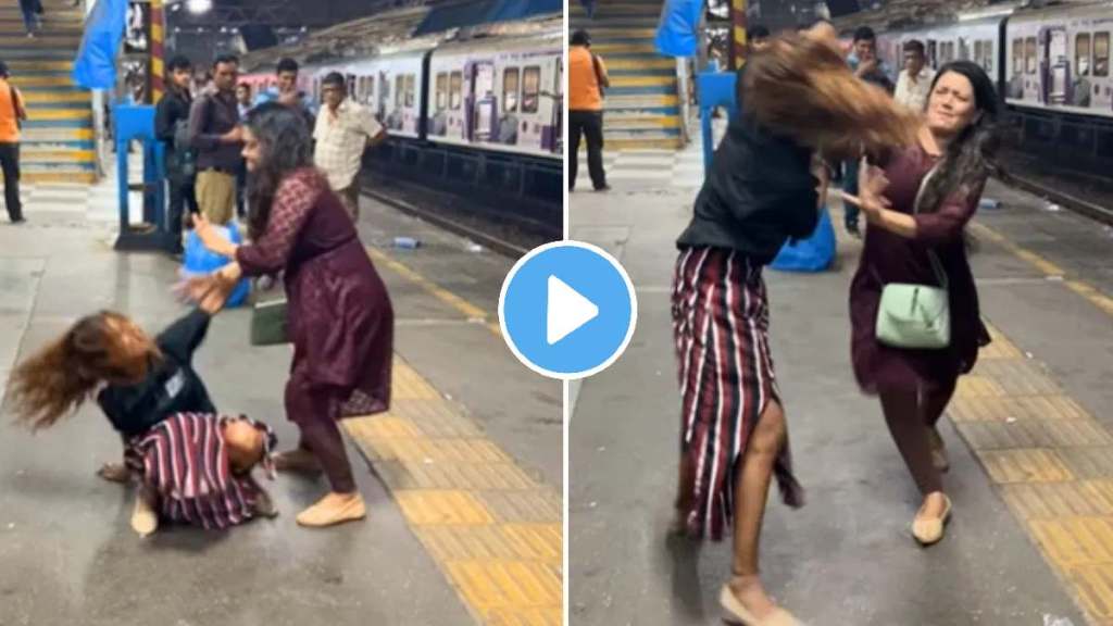 girl weird dancing on mumbai local railway platform video viral