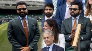 Indian captain Rohit Sharma at Wimbledon latest photos