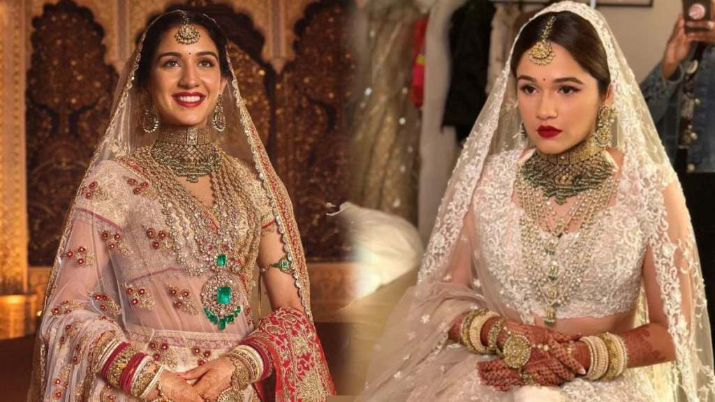 ambani bahu rani radhika merchant wears sister Anjalis jewellery for her wedding with Anant Ambani