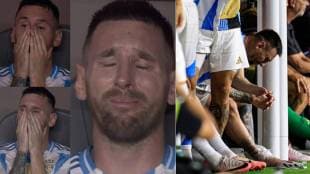 Lionel Messi Cried After Leg Injury Video