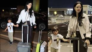 Natasa Stankovic Departs From Mumbai with Son Agastya Pandya