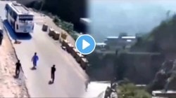 VIDEO: घाटात ब्रेक फेलचा थरार; प्रवाशांनी धावत्या बसमधून मारल्या उड्या, जवानांनी असे वाचवले ४० अमरनाथ यात्रेकरुंचे प्राण