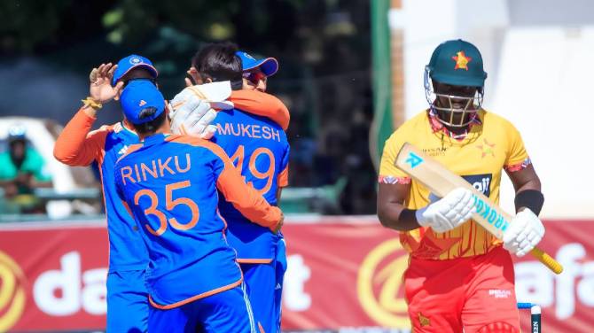 India vs Zimbabwe 5th T20I Live Cricket Score in Marathi
