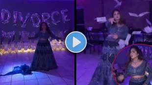 amazing woman organised a divorce party after husband separation enjoying party and dancing