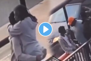 Girl Caught by Dad with Boyfriend at bus stand video goes viral