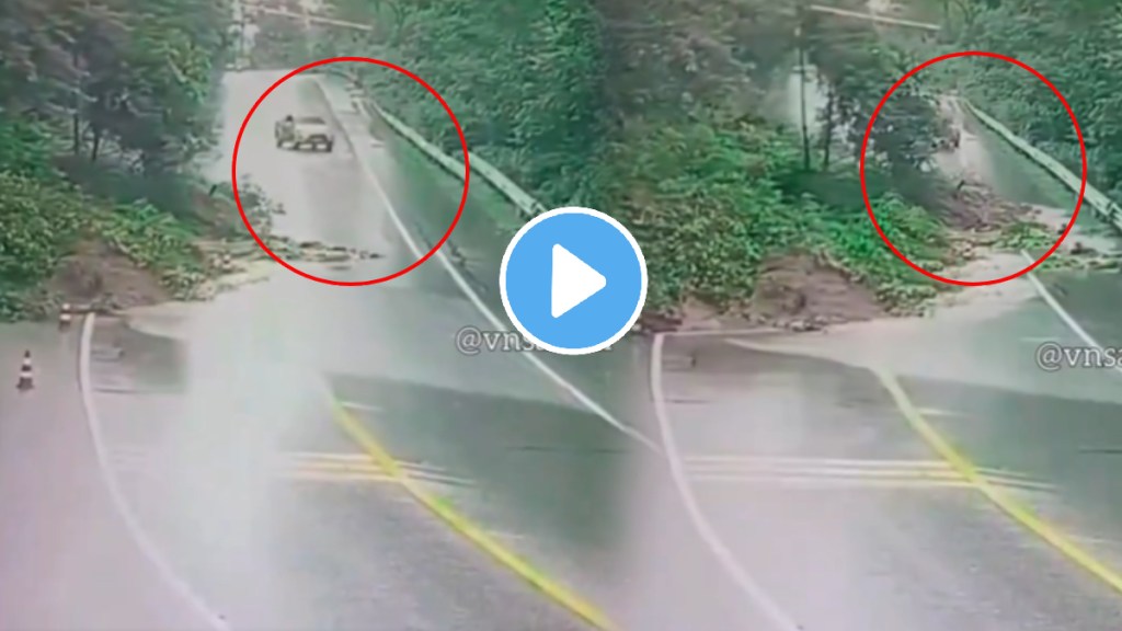 Shocking video land slide due to heavy rainfall scary video