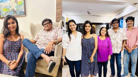 Pirticha Vanva Uri Petla fame indraneil kamat and rasika wakharkar meet ashok saraf photos viral