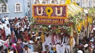 Palkhi ceremony of Sri Sant Dnyaneshwar Maharaj in Satara on Saturday