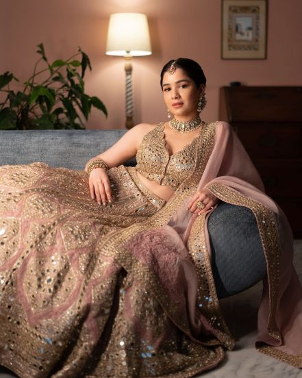 Sara Tendulkar Pastel Lehenga Look