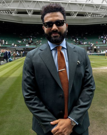 Indian captain Rohit Sharma at Wimbledon latest photos