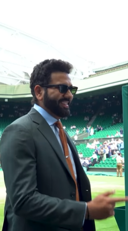 Indian captain Rohit Sharma at Wimbledon latest photos