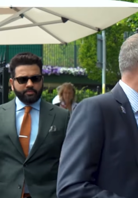 Indian captain Rohit Sharma at Wimbledon latest photos