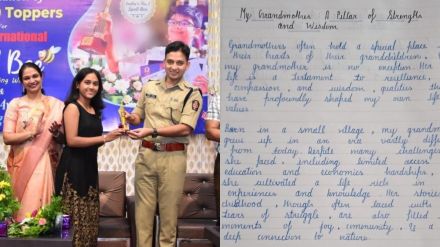 Sharwari Sanghpal Raut tops the state in handwriting competition