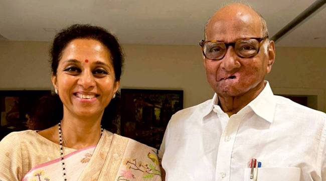 Supriya sule and sharad pawar