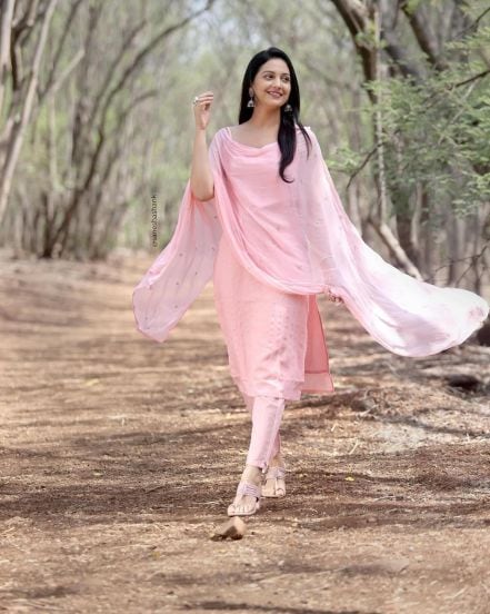 Tejashri Pradhan Pink Blazer Look