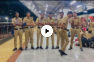 Mumbai police perform moonwalk dance on railway station