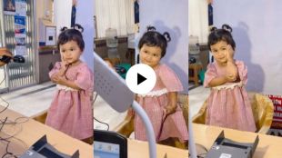 A Little Girl Gives Cute Poses for adhar card photoshoot video goes viral on social media