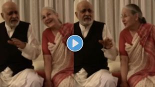 old man and woman are singing a famous hindi song video goes viral on social media