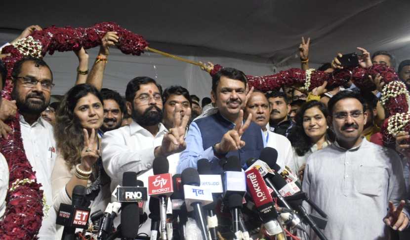 mahayuti leaders after wining the maharashtra Legislative Council election