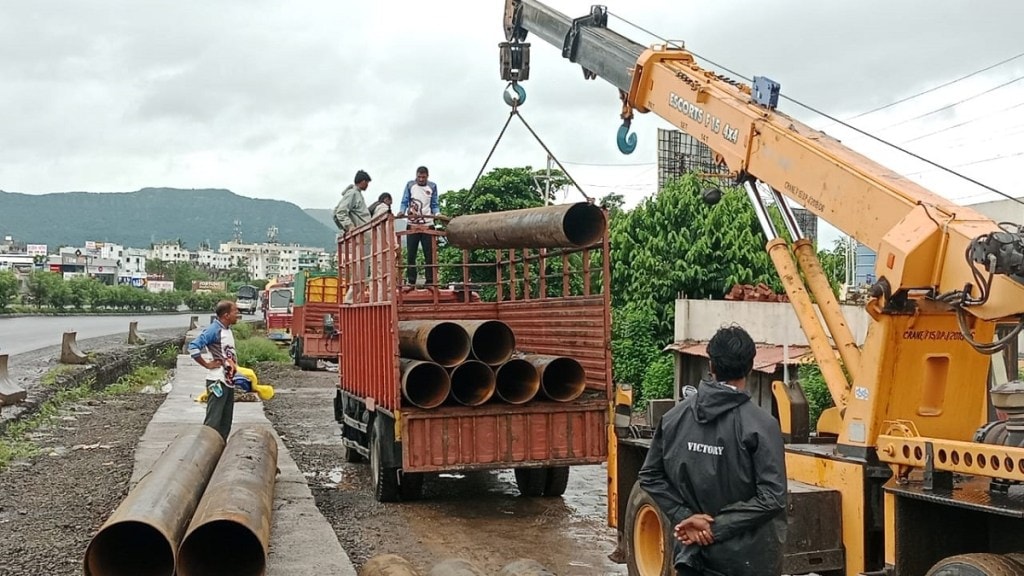 water supply, Karad, pipe, bridge,