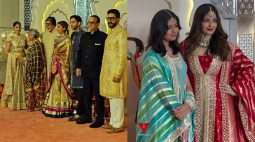 aishwarya rai daughter at anant ambani wedding