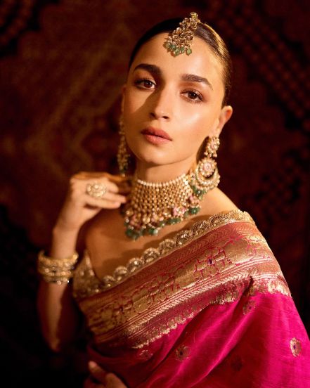 alia bhatt wore 160 year old ashavali pink saree