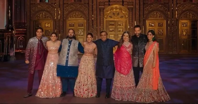 anant ambani and Radhika merchant outfit in sangeet ceremony