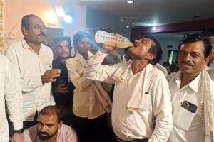 Mr MLA drink this muddy water the BJP worker got angry with MLA Ashok Uike