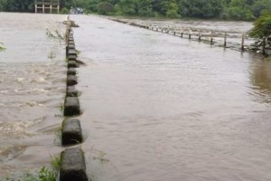 runde bridge near Titwala under water due to heavy rain