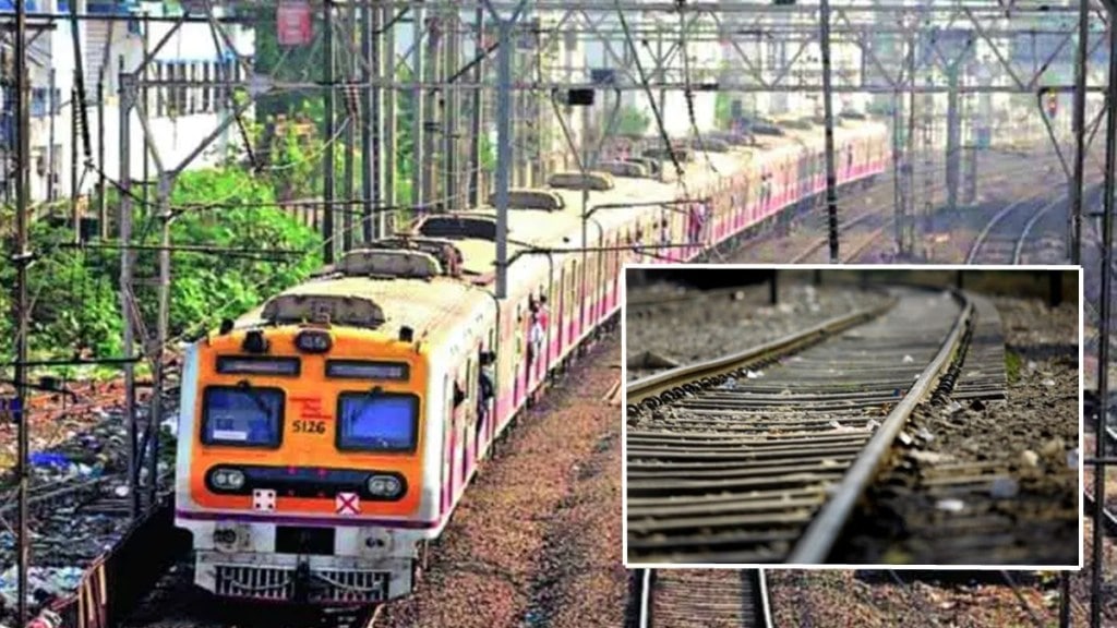 crack on the railway track on matunga railway station