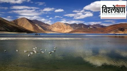 china bridge on pangong lake