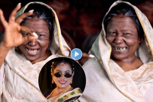 Viral video of elderly women makeup transformation on pushpa 2 angaro ka song