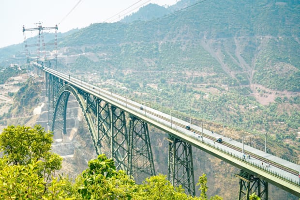 Chenab Bridge latest photos 