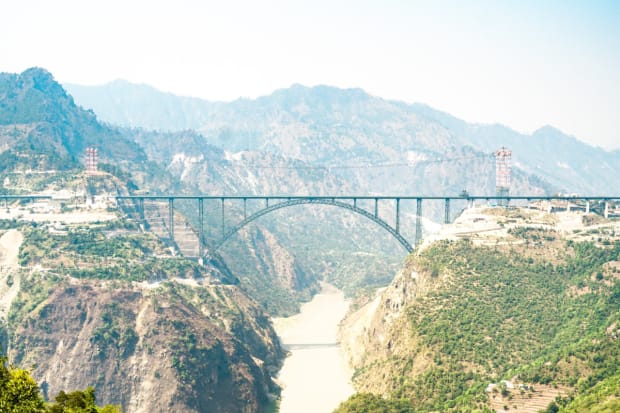 Chenab Bridge latest photos 