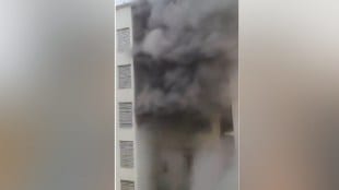 A major fire breaks out at an elite building in Jogeshwari Mumbai