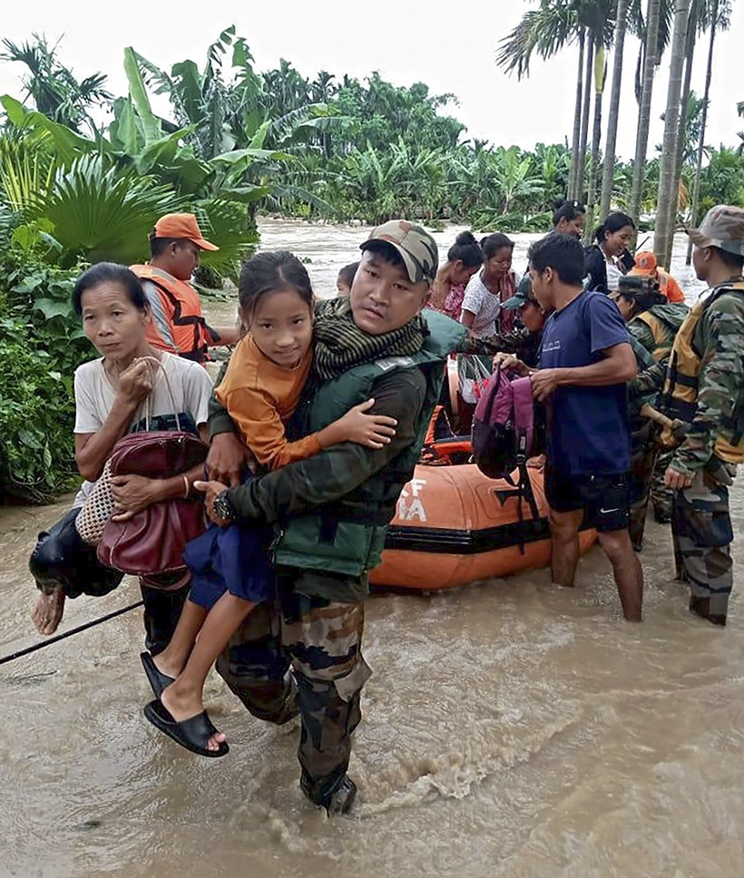 assam, india, northeast india, landslides, rescue teams