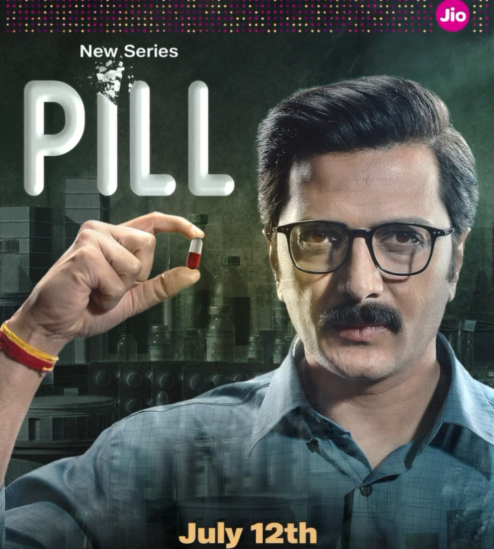 Pill is an investigative thriller series releasing on July 12 on Jio Cinema. This series marks Riteish Deshmukh's OTT debut. He will be seen as a government medical officer who fights against a multinational pharmaceutical company.