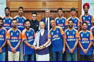 Twenty20 World Cup winning Indian team welcomed in Mumbai