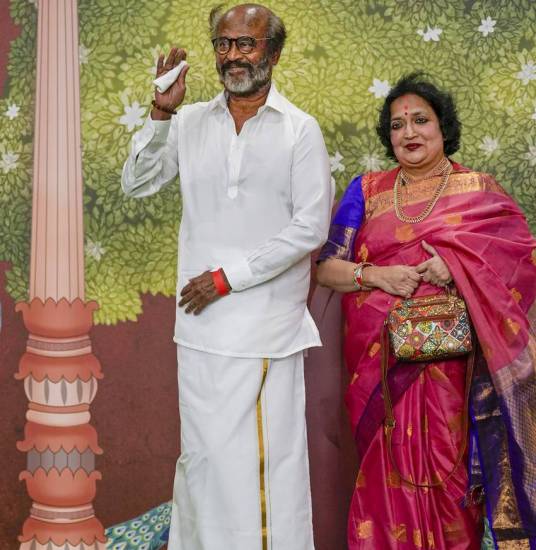 Rajinikanth in auspicious Ashirwad ceremony